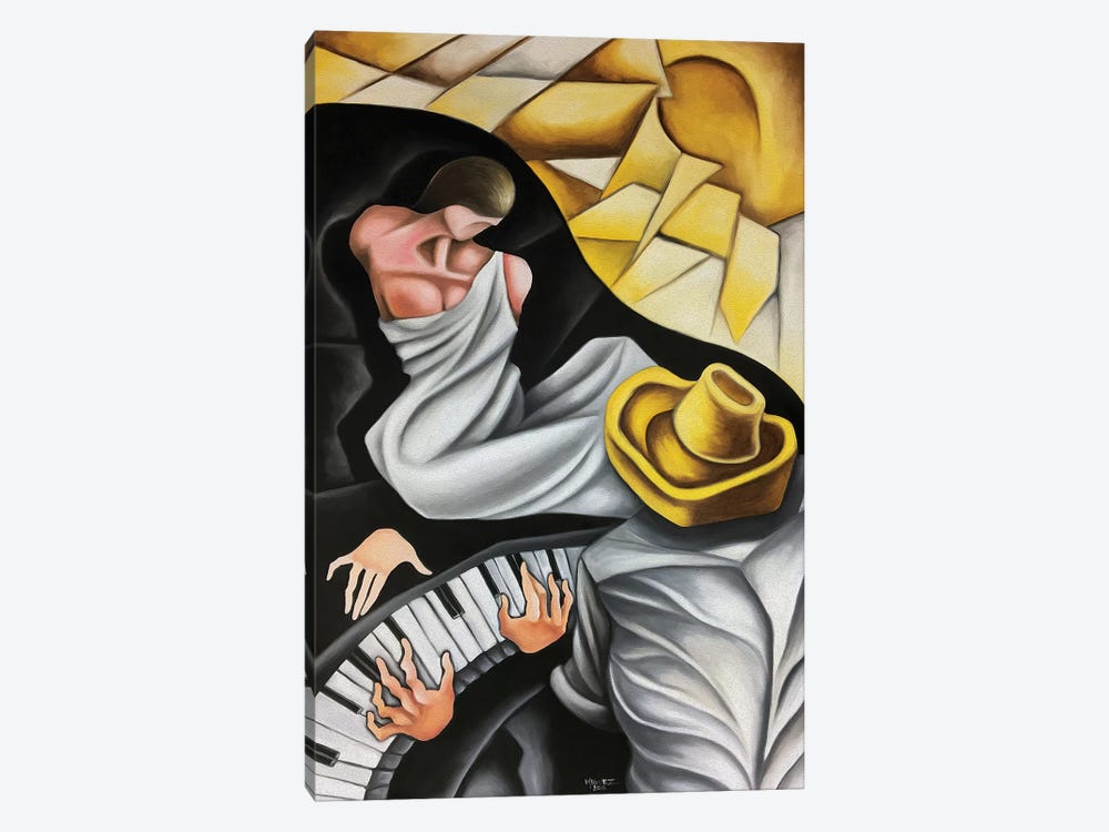 The Muse Of The Pianist by Dixie Miguez 1-piece Canvas Art Print
