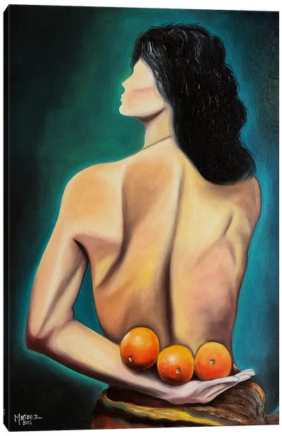 Three Oranges Canvas Art Print - Artists Like Picasso
