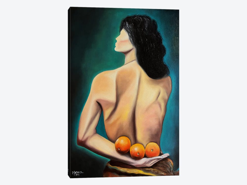 Three Oranges by Dixie Miguez 1-piece Canvas Wall Art