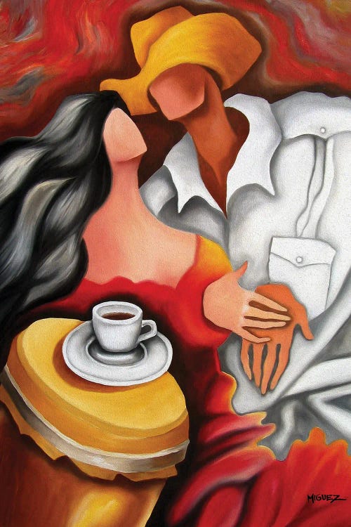 Coffee Dance by Dixie Miguez canvas print