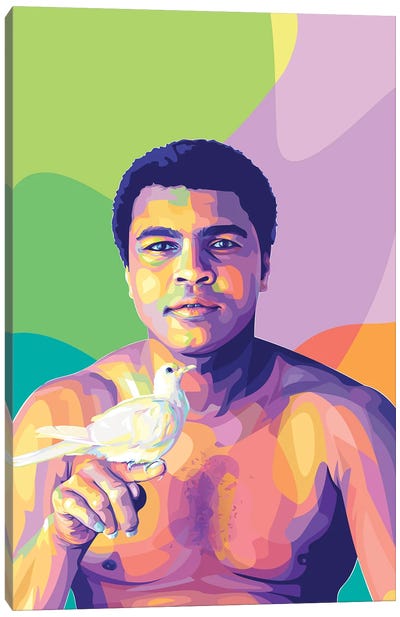 Muhammad Ali and The Dove Canvas Art Print - Dove & Pigeon Art