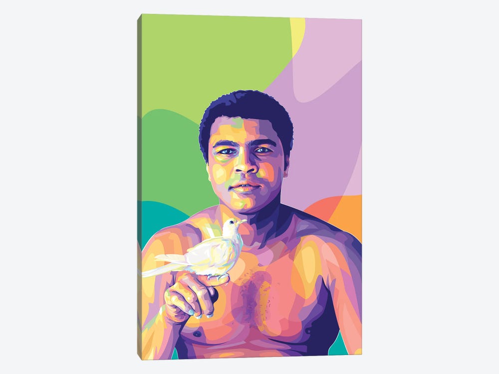 Muhammad Ali and The Dove by Dayat Banggai 1-piece Canvas Art