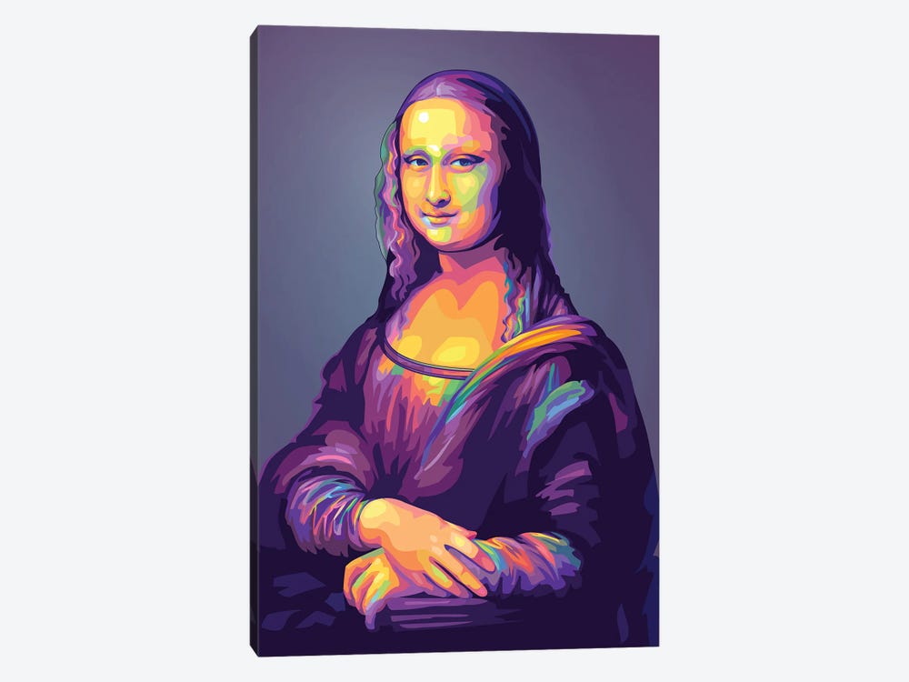 Re-creation of Monalisa Colorful Version by Dayat Banggai 1-piece Canvas Art