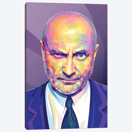 Phil Collins Canvas Print #DYB111} by Dayat Banggai Canvas Print