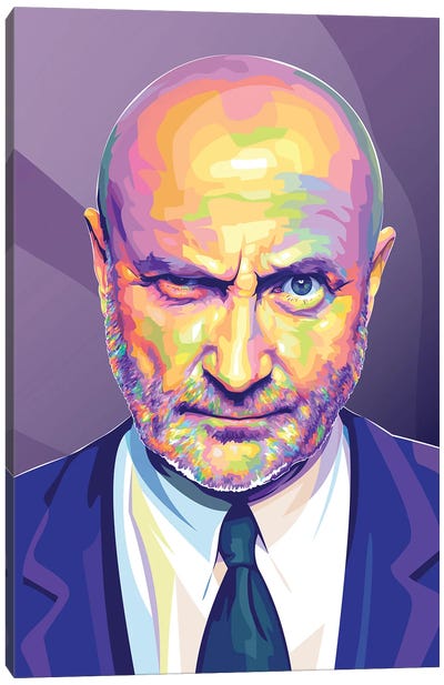 Phil Collins Canvas Art Print - Dayat Banggai