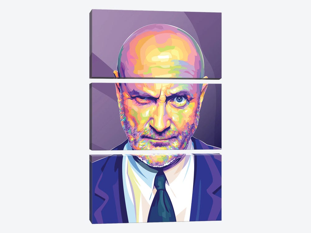 Phil Collins by Dayat Banggai 3-piece Canvas Wall Art