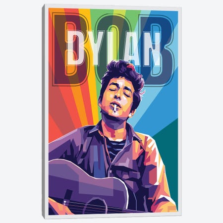 Bob Dylan Canvas Print #DYB11} by Dayat Banggai Canvas Print