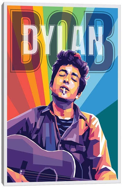 Bob Dylan Canvas Art Print - Dayat Banggai
