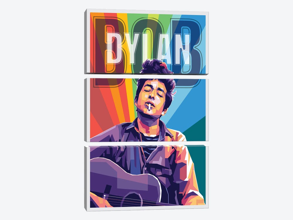 Bob Dylan by Dayat Banggai 3-piece Canvas Art Print