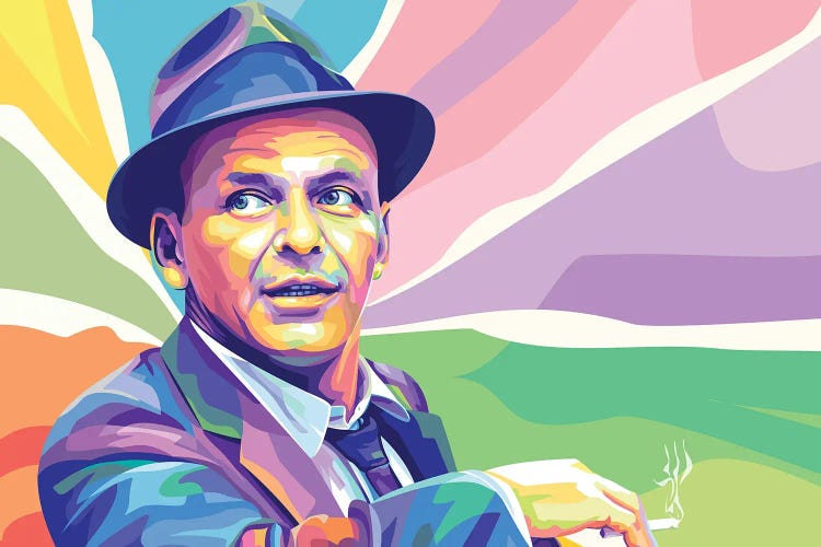 Frank Sinatra Colorful Portrait