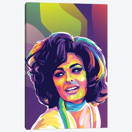 Sophia Loren Canvas Print #DYB123} by Dayat Banggai Canvas Art