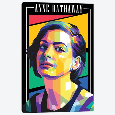 Anne Hathaway Canvas Print #DYB131} by Dayat Banggai Art Print