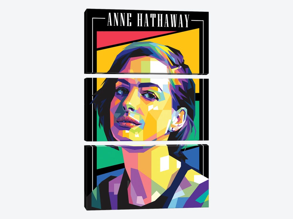 Anne Hathaway by Dayat Banggai 3-piece Canvas Art