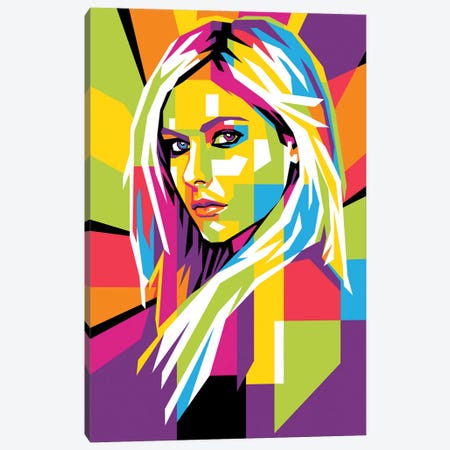 Avril Lavigne Canvas Print #DYB133} by Dayat Banggai Art Print
