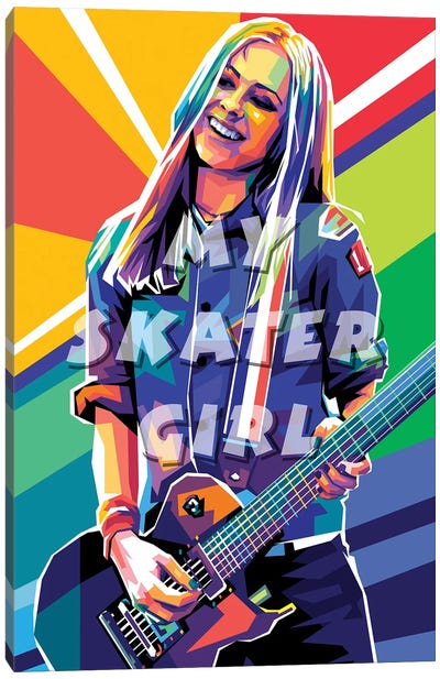 Avril Lavigne My Skater Girl Canvas Art Print - Avril Lavigne