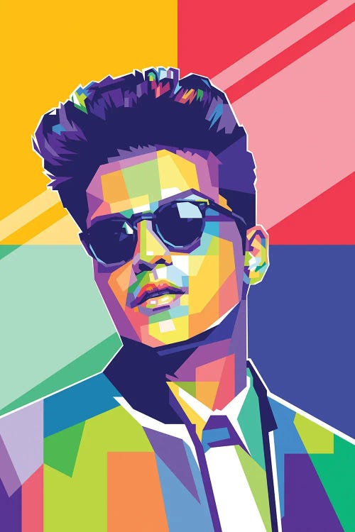 Bruno Mars by Dayat Banggai wall art