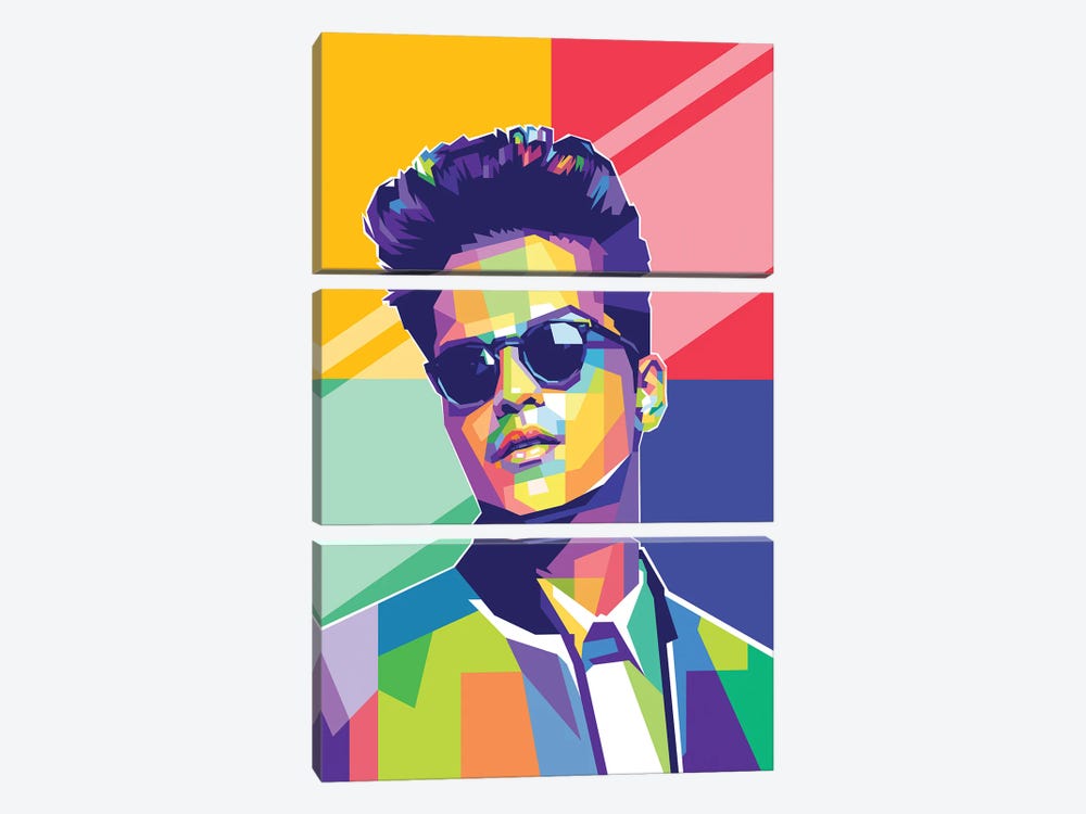 Bruno Mars by Dayat Banggai 3-piece Art Print