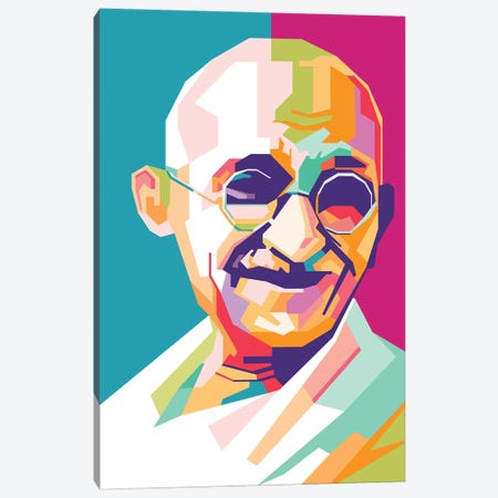 Mahatma Gandhi Canvas Print #DYB146} by Dayat Banggai Canvas Art Print