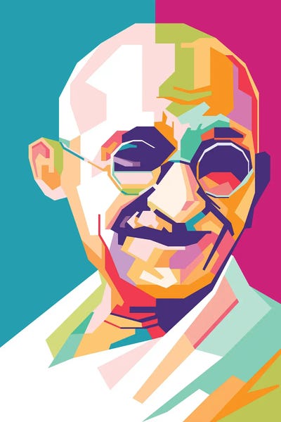Asian Artists: Mahatma Gandhi by Dayat Banggai