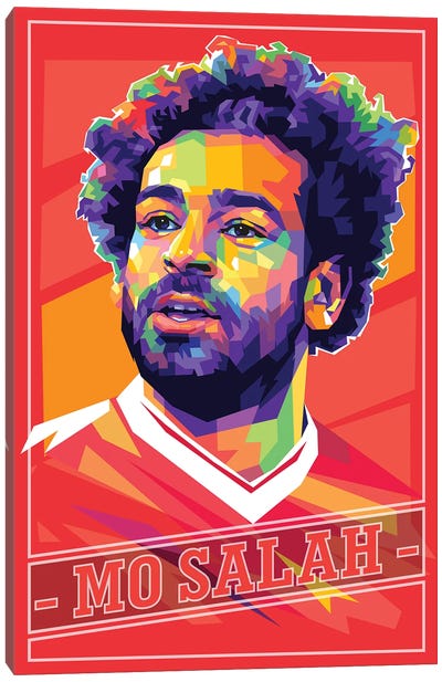 Mo Salah II Canvas Art Print - Soccer Art