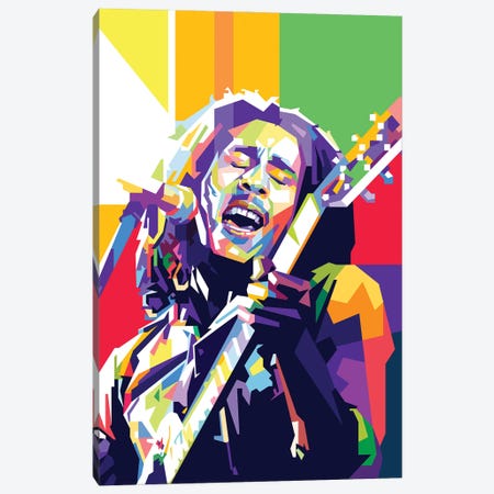 Bob Marley II Canvas Print #DYB14} by Dayat Banggai Canvas Artwork
