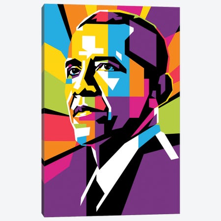 Barack Obama II Canvas Print #DYB160} by Dayat Banggai Canvas Art