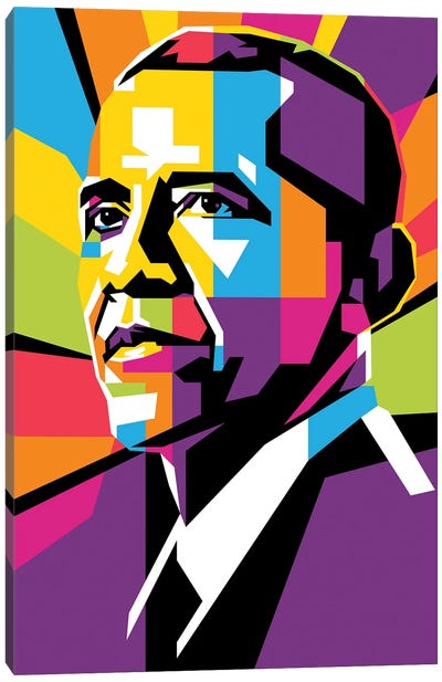 Barack Obama II Canvas Art Print - Dayat Banggai