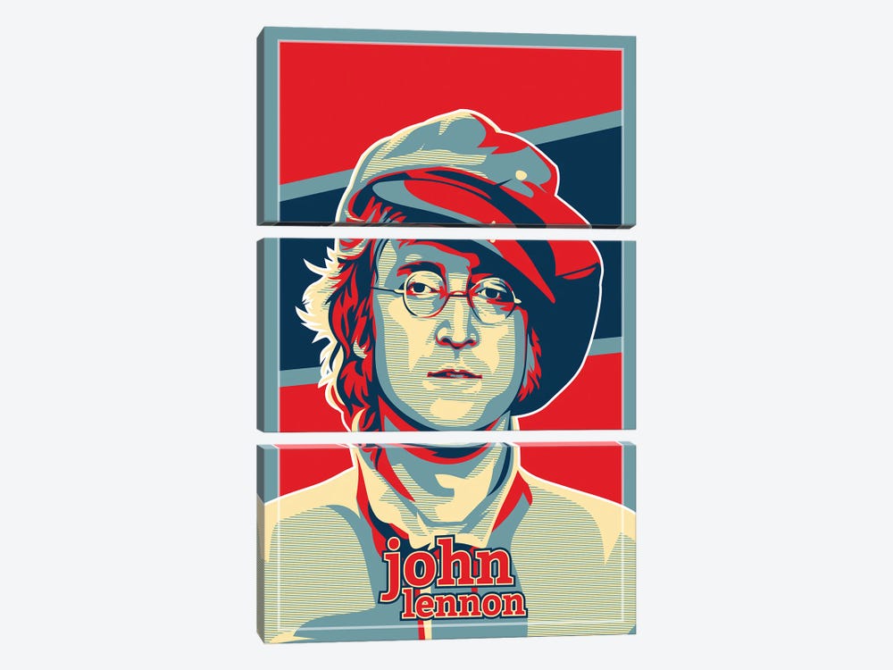 John Lennon III by Dayat Banggai 3-piece Canvas Art Print