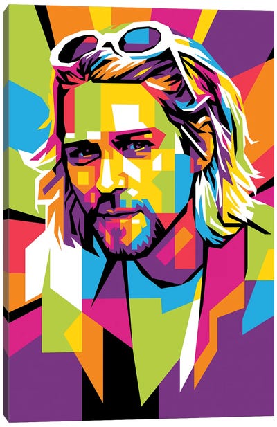 Kurt Cobain II Canvas Art Print - Dayat Banggai