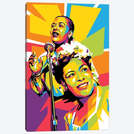Billie Holiday III Canvas Print #DYB170} by Dayat Banggai Canvas Art Print