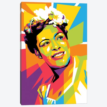 Billie Holiday Canvas Print #DYB171} by Dayat Banggai Art Print