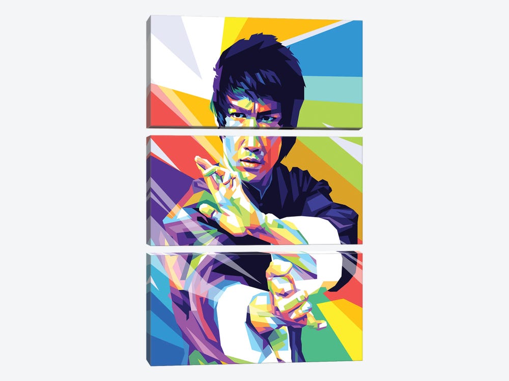 Bruce Lee I by Dayat Banggai 3-piece Canvas Print