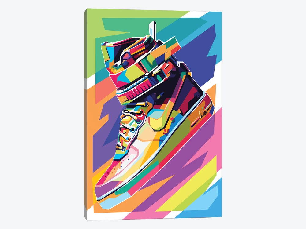 Just a Colorful Shoe by Dayat Banggai 1-piece Canvas Art Print