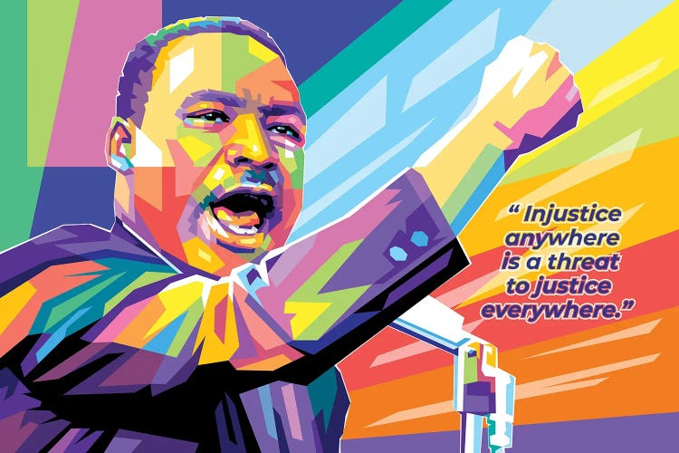 Martin Luther King JR with Qoute by Dayat Banggai wall art