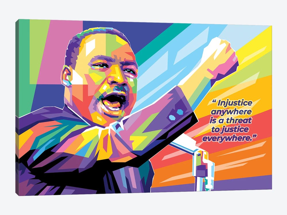 Martin Luther King JR with Qoute by Dayat Banggai 1-piece Art Print