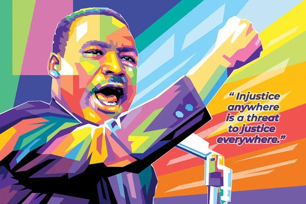 Asian Artists: Martin Luther King JR with Qoute by Dayat Banggai