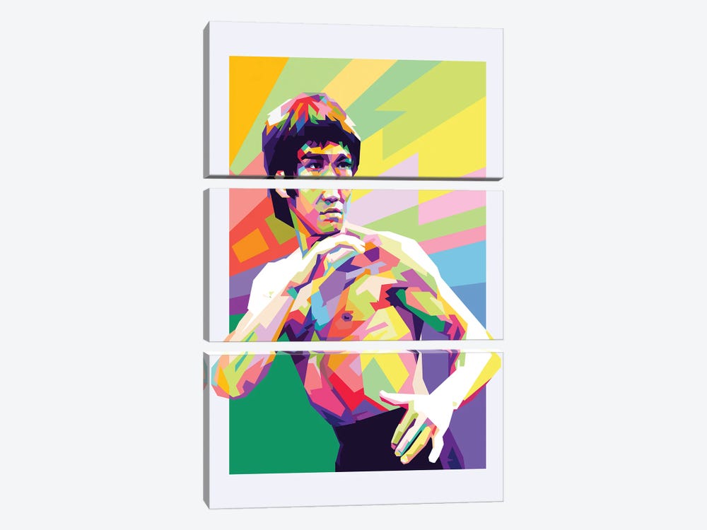 Bruce Lee III by Dayat Banggai 3-piece Canvas Art Print