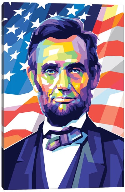 Abraham Lincoln Canvas Art Print - Historical Art