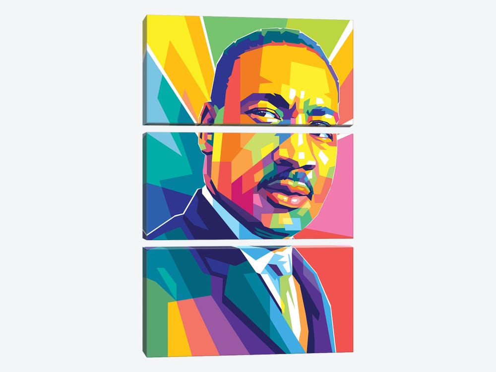 Martin Luther King JR III by Dayat Banggai 3-piece Canvas Art