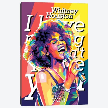 Whitney Houston I Have Nothing Canvas Print #DYB202} by Dayat Banggai Canvas Print