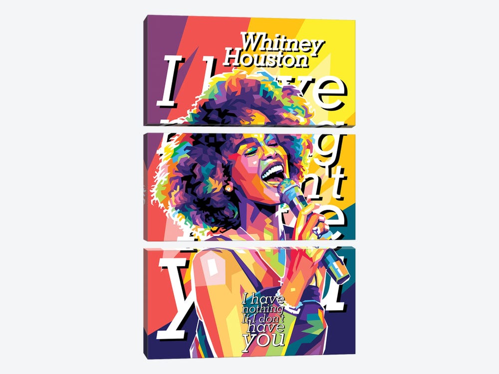 Whitney Houston I Have Nothing by Dayat Banggai 3-piece Canvas Artwork