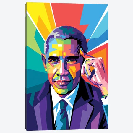 Obama Was Thinking Canvas Print #DYB203} by Dayat Banggai Canvas Print