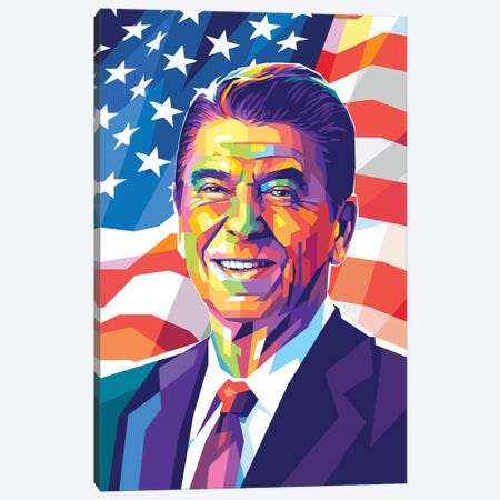 Ronald Reagan Canvas Print #DYB204} by Dayat Banggai Canvas Art