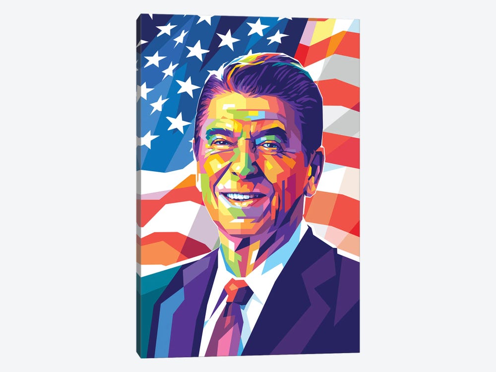 Ronald Reagan by Dayat Banggai 1-piece Canvas Wall Art