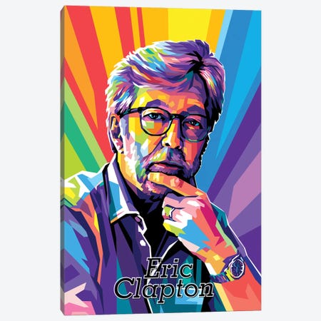 Eric Clapton Canvas Print #DYB205} by Dayat Banggai Canvas Wall Art