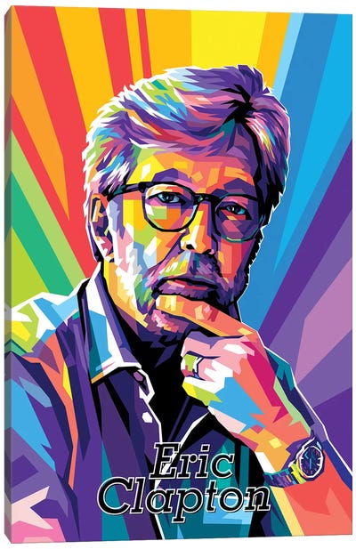 Eric Clapton Canvas Art Print - Dayat Banggai