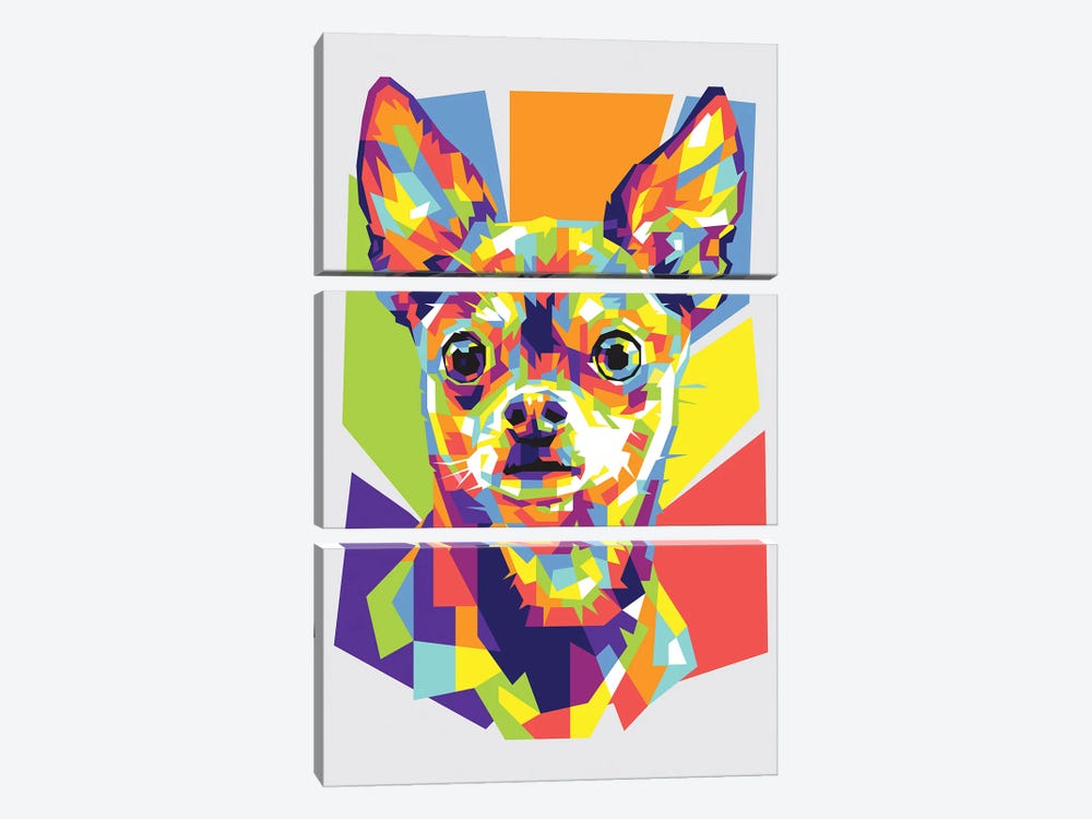 Chihuahua by Dayat Banggai 3-piece Canvas Print