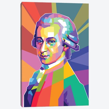 Wolfgang Amadeus Mozart Canvas Print #DYB221} by Dayat Banggai Canvas Print