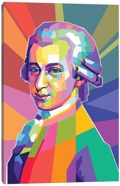 Wolfgang Amadeus Mozart Canvas Art Print - Dayat Banggai