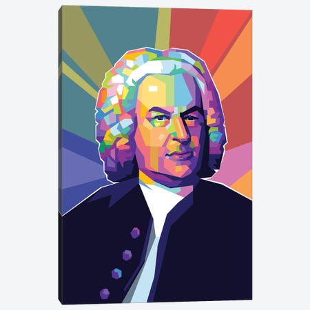 Johann Sebastian Bach Canvas Print #DYB222} by Dayat Banggai Canvas Print